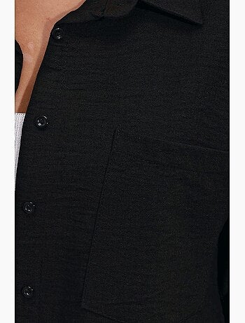Chemise en mélange de lin avec fermeture à boutons bdart