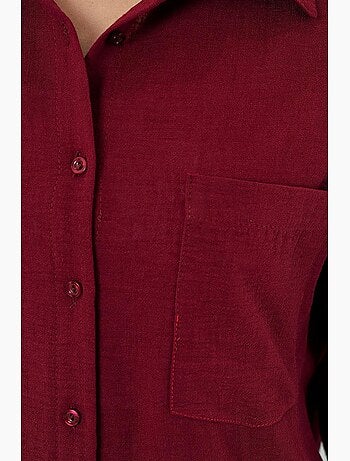 Chemise en mélange de lin avec fermeture à boutons bdart