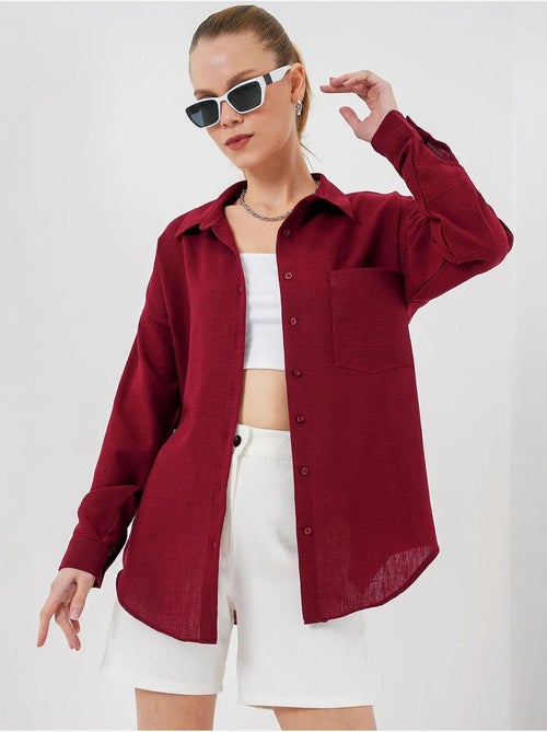 Chemise en mélange de lin avec fermeture à boutons bdart - Kiabi Chemise en mélange de lin avec fermeture à boutons bdart - Kiabi