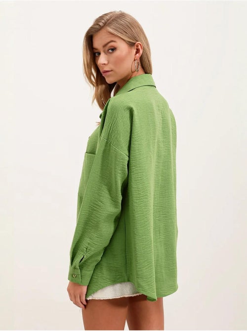 Chemise en mélange de lin avec fermeture à boutons bdart - Kiabi Chemise en mélange de lin avec fermeture à boutons bdart - Kiabi