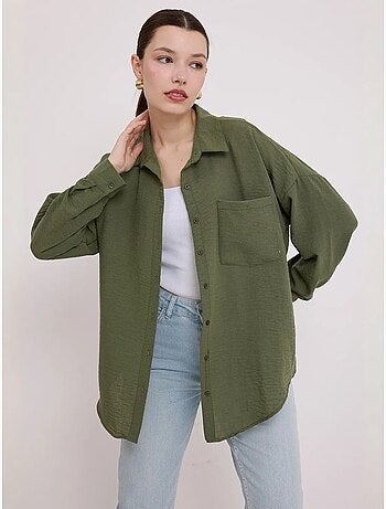 Chemise en mélange de lin avec fermeture à boutons bdart
