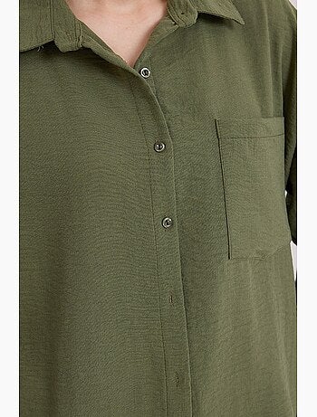 Chemise en mélange de lin avec fermeture à boutons bdart