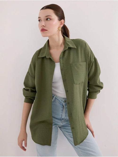 Chemise en mélange de lin avec fermeture à boutons bdart - Kiabi