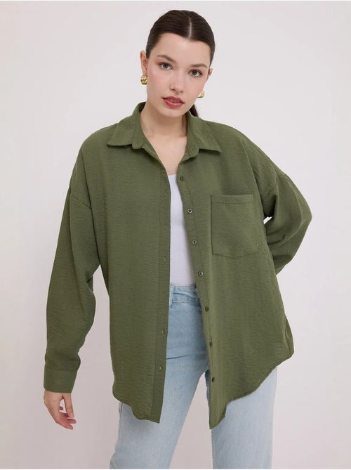 Chemise en mélange de lin avec fermeture à boutons bdart - Kiabi