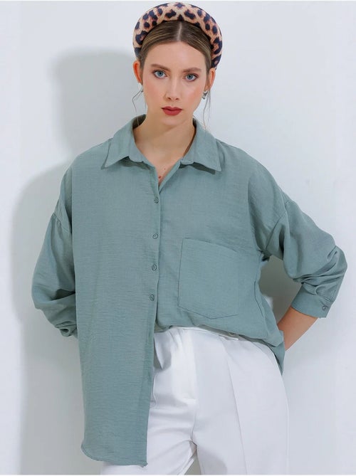 Chemise en mélange de lin avec fermeture à boutons bdart - Kiabi