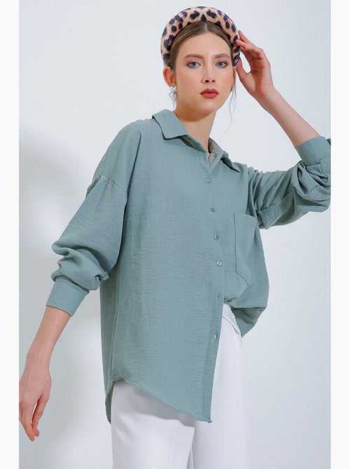 Chemise en mélange de lin avec fermeture à boutons bdart - Kiabi