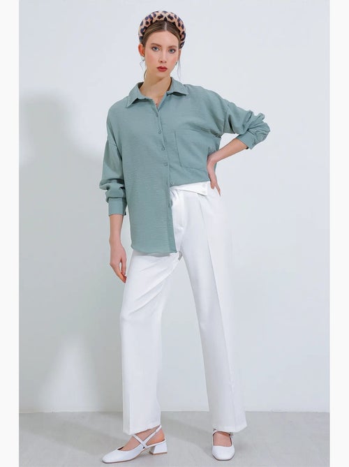 Chemise en mélange de lin avec fermeture à boutons bdart - Kiabi