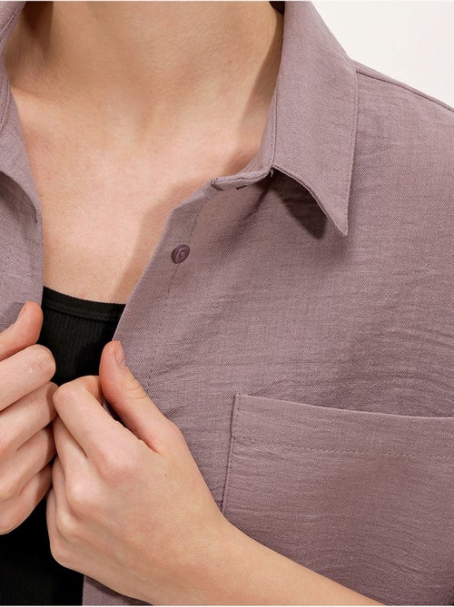 Chemise en mélange de lin avec fermeture à boutons bdart - Kiabi Chemise en mélange de lin avec fermeture à boutons bdart - Kiabi