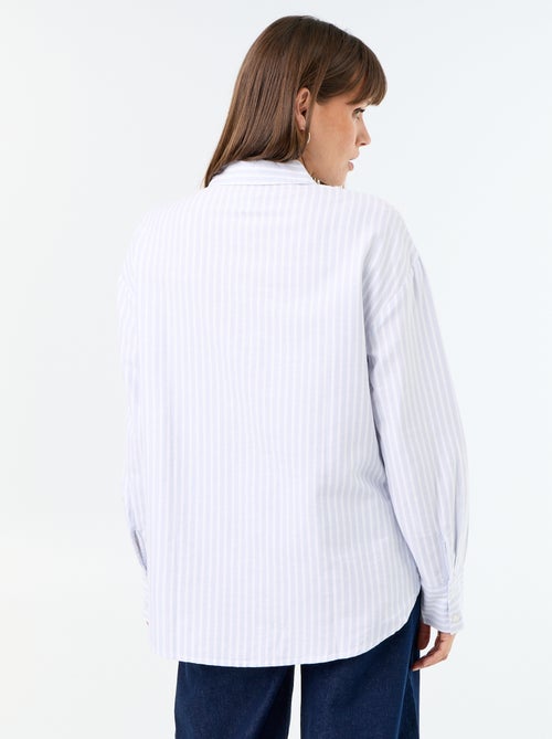 Chemise en oxford col chemisier - Kiabi