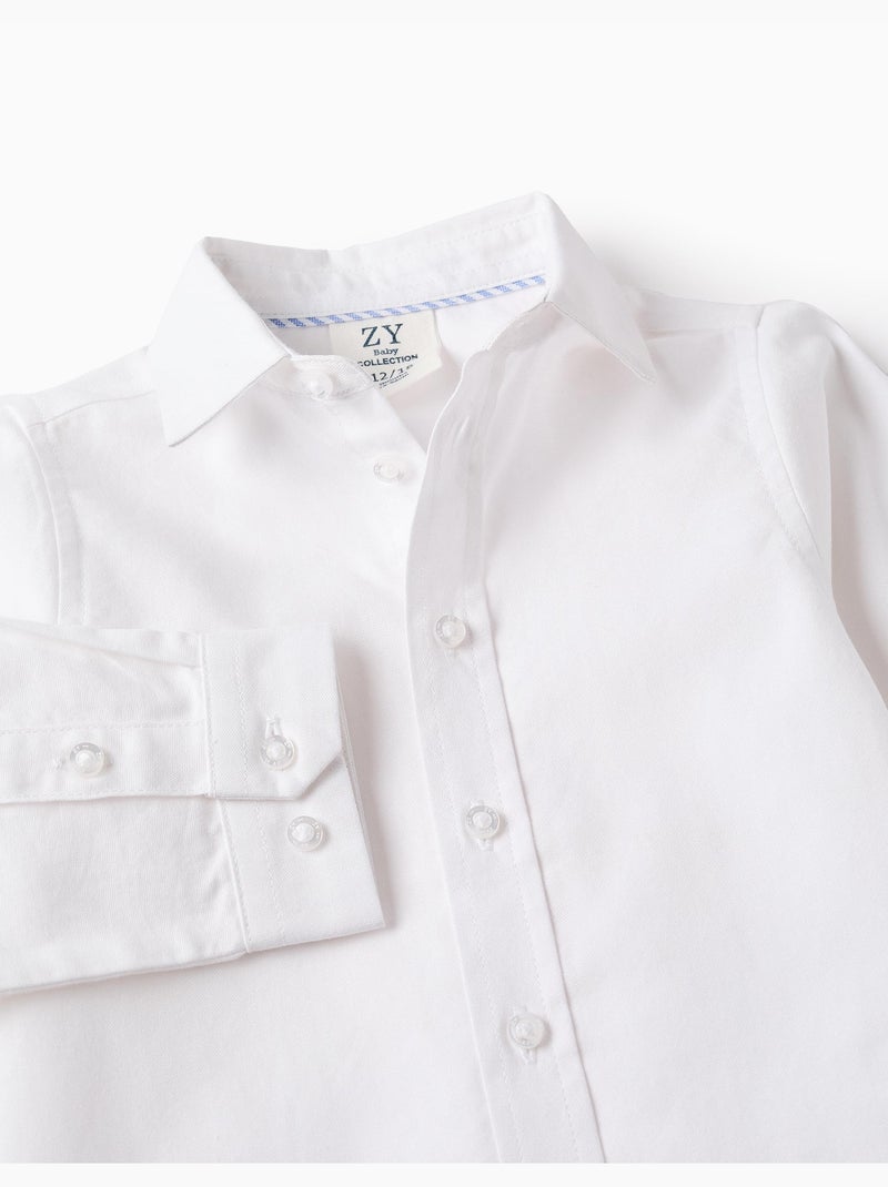 Chemise en Oxford de Coton Blanc - Kiabi