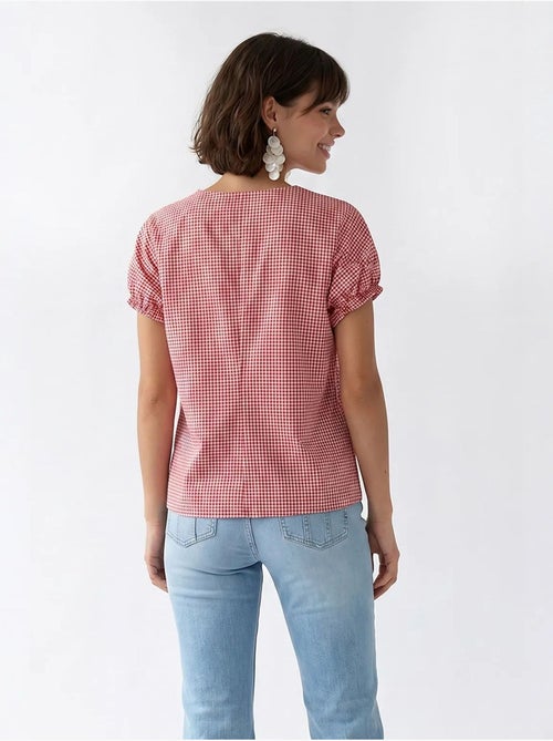Chemise en popeline à carreaux gingham mixray - Kiabi