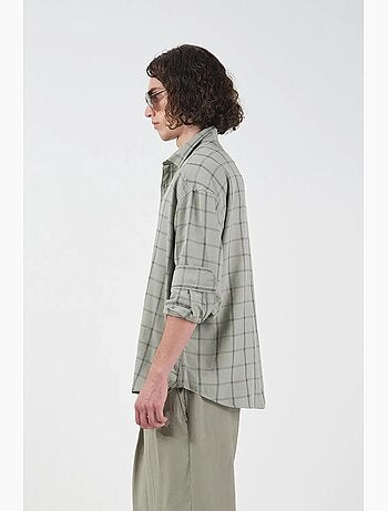 Chemise en popeline à carreaux oversize giesto