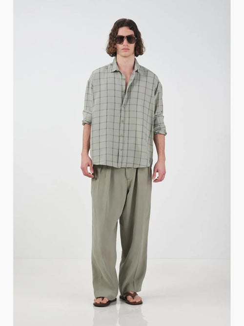 Chemise en popeline à carreaux oversize giesto - Kiabi Chemise en popeline à carreaux oversize giesto - Kiabi