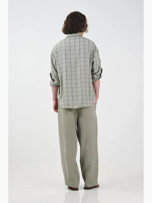 Chemise en popeline à carreaux oversize giesto - Kiabi Chemise en popeline à carreaux oversize giesto - Kiabi