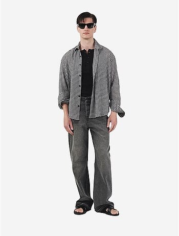 Chemise en popeline à carreaux pour homme giesto