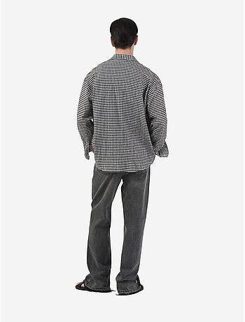 Chemise en popeline à carreaux pour homme giesto