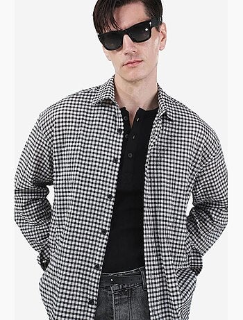 Chemise en popeline à carreaux pour homme giesto