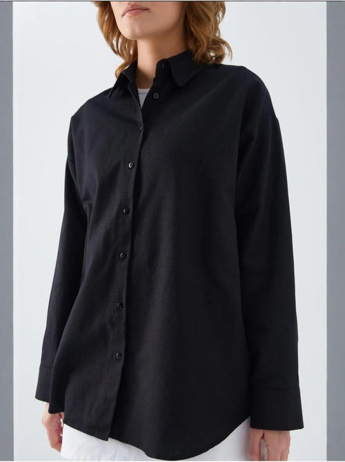 Chemise en popeline à col boutonné surdimensionnée mixray - Kiabi