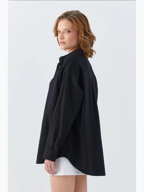 Chemise en popeline à col boutonné surdimensionnée mixray - Kiabi