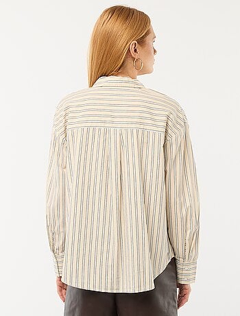 Chemise en popeline à manches longues