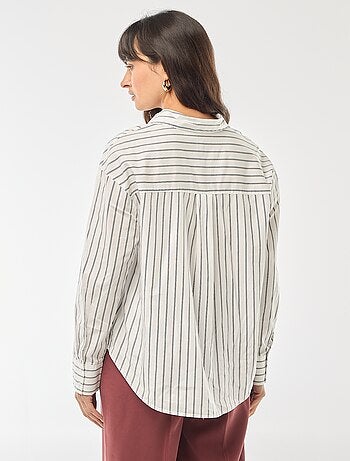 Chemise en popeline à manches longues