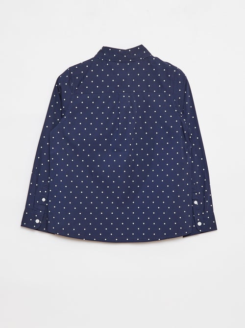 Chemise en popeline à manches longues - Kiabi