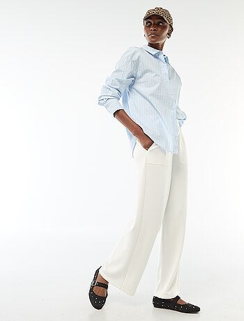 Chemise en popeline à manches longues