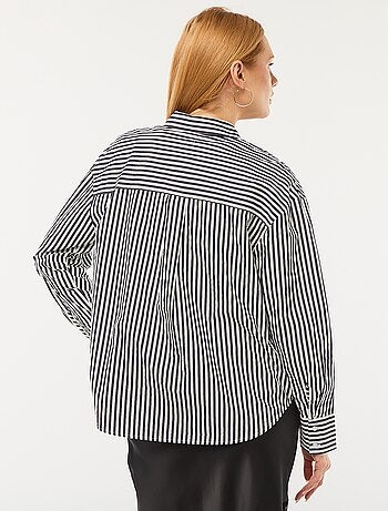 Chemise en popeline à manches longues