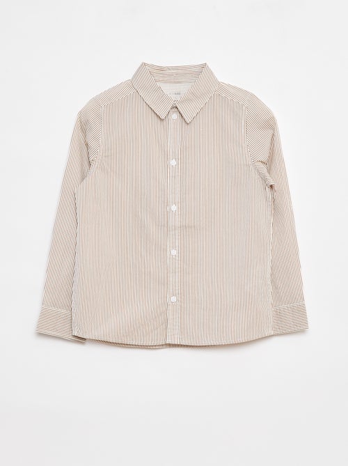 Chemise en popeline à manches longues - Kiabi