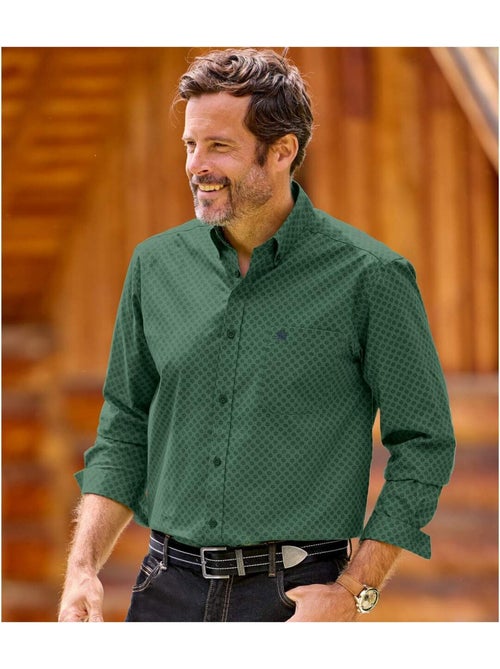 Chemise en Popeline à Micro-Motifs - ATLAS FOR MEN - Kiabi Chemise en Popeline à Micro-Motifs - ATLAS FOR MEN - Kiabi