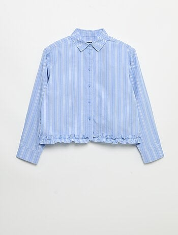 Chemise en popeline avec base volantée
