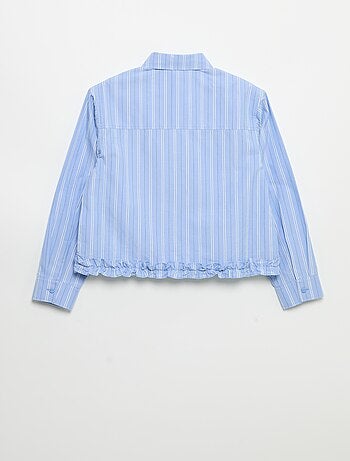Chemise en popeline avec base volantée