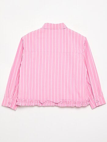 Chemise en popeline avec base volantée