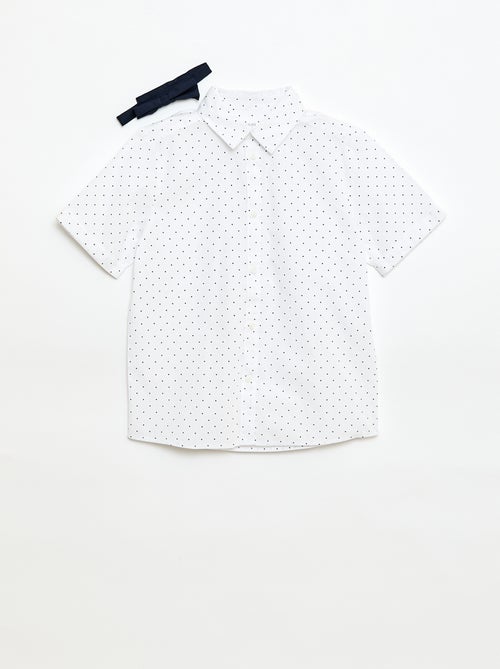 Chemise en popeline avec nœud papillon - Kiabi