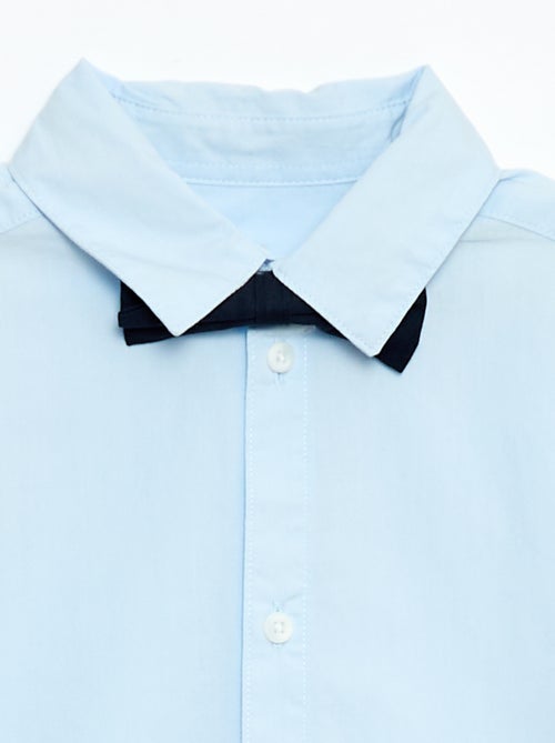 Chemise en popeline avec nœud papillon - Kiabi