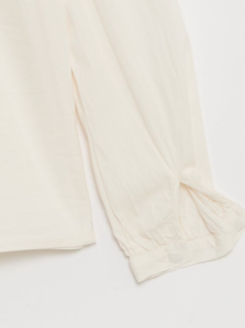 Chemise en popeline avec ouverture aimantée - collection facile à enfiler - Kiabi