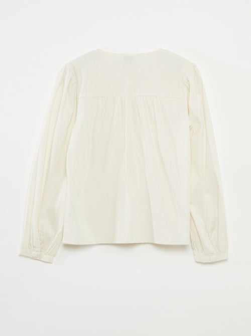 Chemise en popeline avec ouverture aimantée - SO Easy - Kiabi