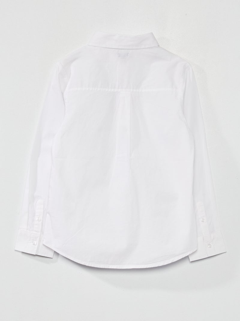 Chemise en popeline blanc - Kiabi