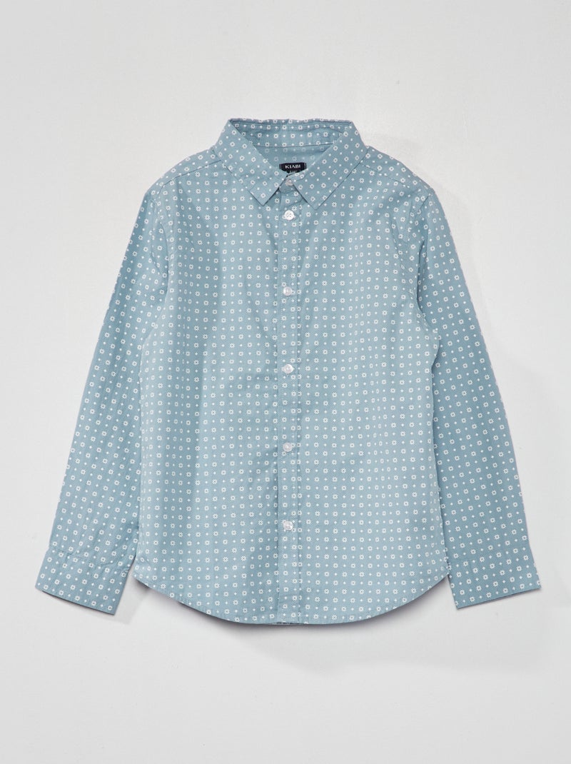 Chemise en popeline Bleu - Kiabi
