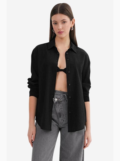 Chemise en popeline coupe décontractée avec fermeture à boutons mixray - Kiabi Chemise en popeline coupe décontractée avec fermeture à boutons mixray - Kiabi