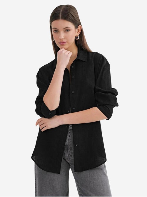 Chemise en popeline coupe décontractée avec fermeture à boutons mixray - Kiabi Chemise en popeline coupe décontractée avec fermeture à boutons mixray - Kiabi