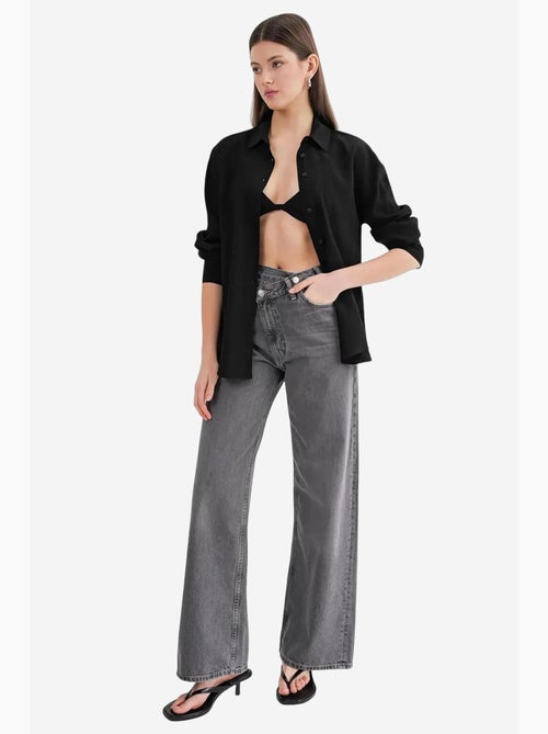 Chemise en popeline coupe décontractée avec fermeture à boutons mixray - Kiabi Chemise en popeline coupe décontractée avec fermeture à boutons mixray - Kiabi