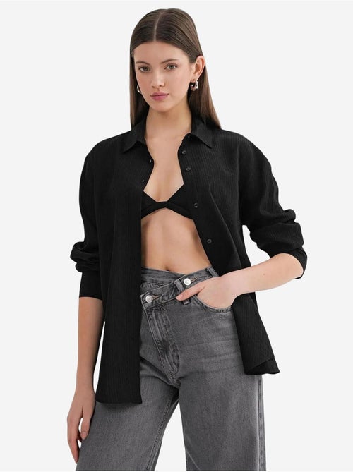 Chemise en popeline coupe décontractée avec fermeture à boutons mixray - Kiabi Chemise en popeline coupe décontractée avec fermeture à boutons mixray - Kiabi