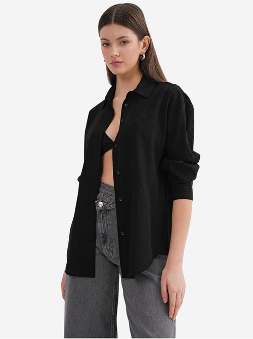 Chemise en popeline coupe décontractée avec fermeture à boutons mixray - Kiabi Chemise en popeline coupe décontractée avec fermeture à boutons mixray - Kiabi