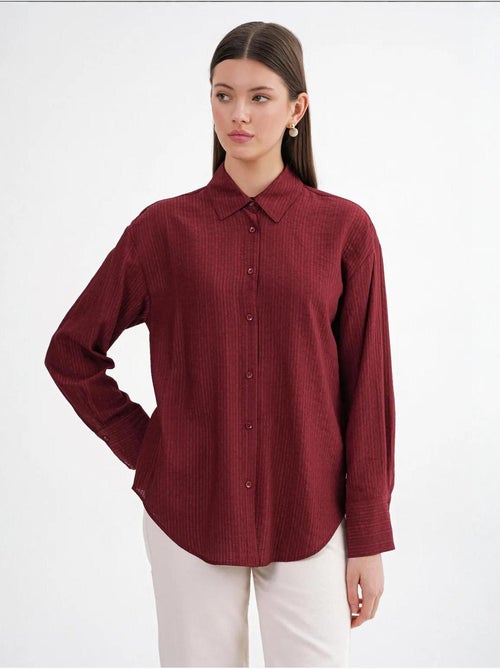 Chemise en popeline coupe décontractée avec fermeture à boutons mixray - Kiabi