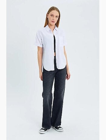 Chemise en popeline coupe slim avec poche mixray
