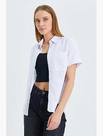 Chemise en popeline coupe slim avec poche mixray