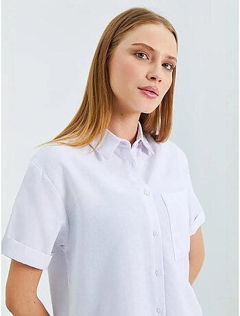 Chemise en popeline coupe slim avec poche mixray