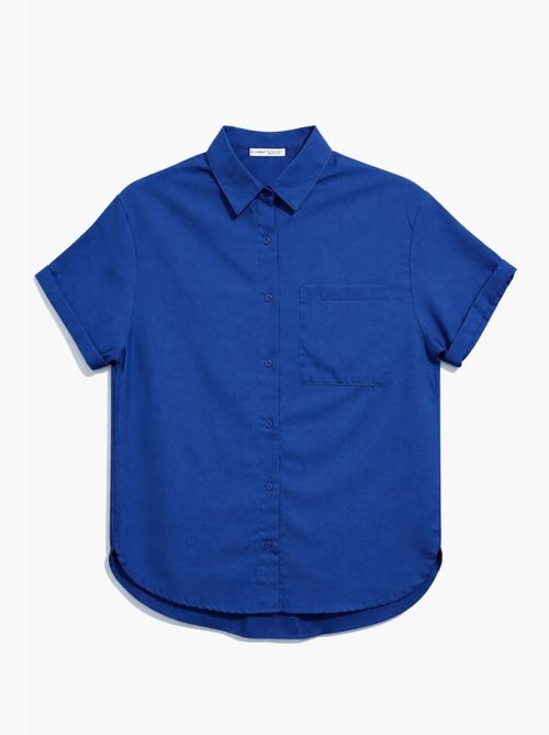 Chemise en popeline coupe slim avec poche mixray - Kiabi