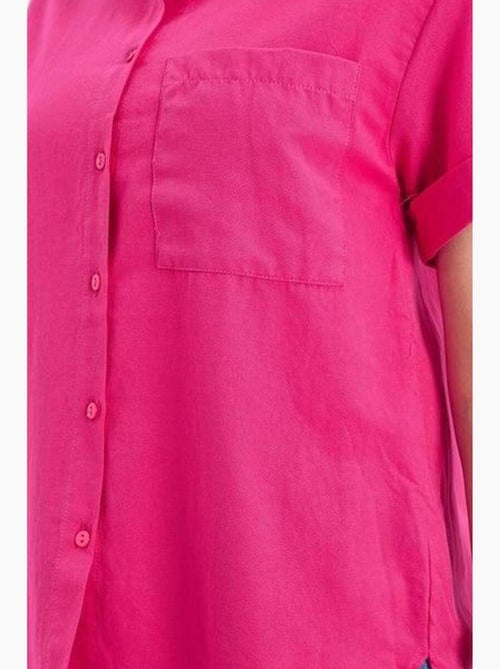 Chemise en popeline coupe slim avec poche mixray - Kiabi